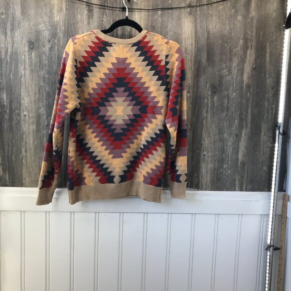 Cotton & Rye geometric boho soft cozy sweater size M - Picture 4 of 5